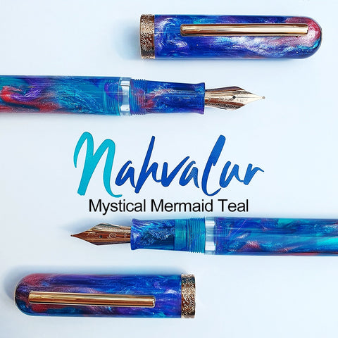 Narwhal(Nahvalur) Nautilus Mystical Mermaid Teal Fountain pen - Limited edition for Korea